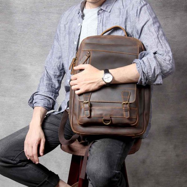 Kožený ruksak štýlový LOKER - Image 6