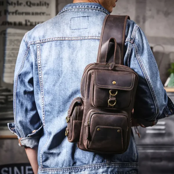 Kožená taška crossbody ZEDO - Image 7