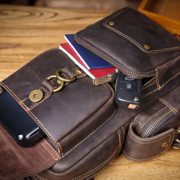 Kožená taška crossbody ZEDO - Image 6