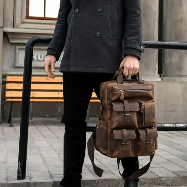 Kožený ruksak FUNK - Image 8