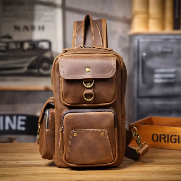 Kožená taška crossbody ZEDO